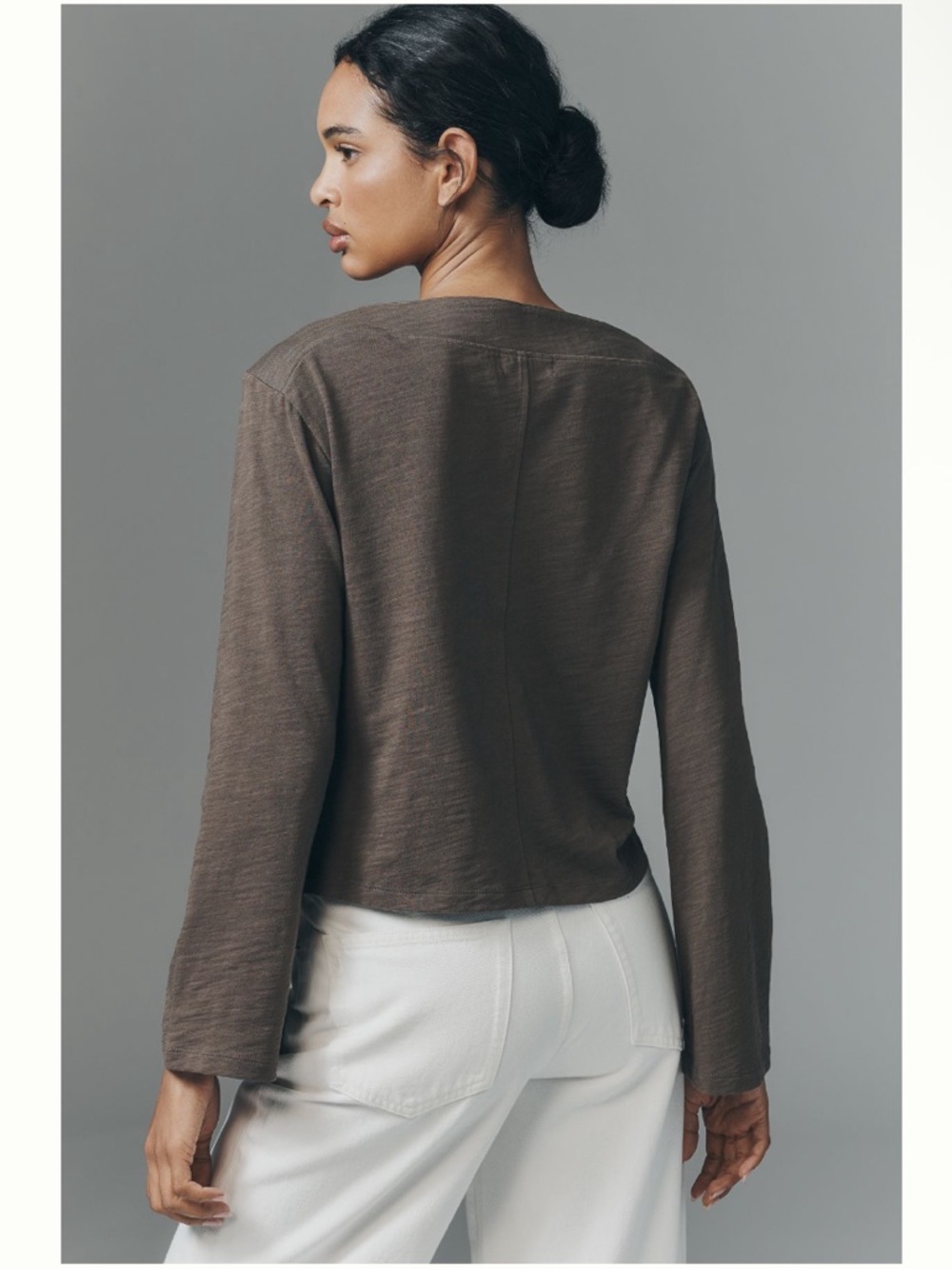 Anthropologie Nation Los Angeles Cotton Rochelle Boat Neck Sweater Top XS NEW - Picture 4 of 9